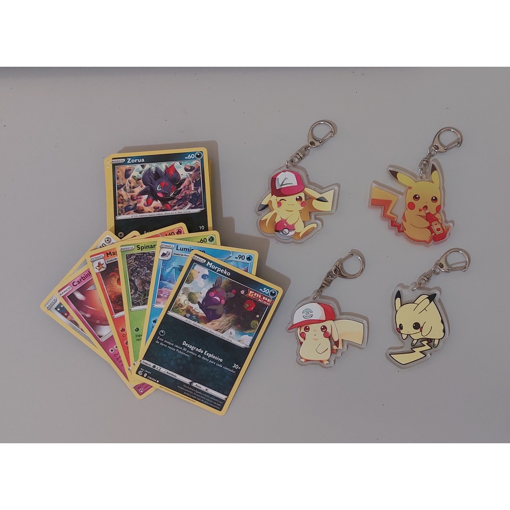 6 Cartas Pokémon originais Copag para coleção + 1 carta Pikachu - Escorrega  o Preço