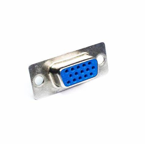 Conector DB 15 Vias RGB VGA 15 Pinos Femea nas cores azul ou preta
