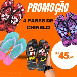 Kit 4 Chinelo Feminino |Ortopédico| slide| nuvem| Sandália feminina