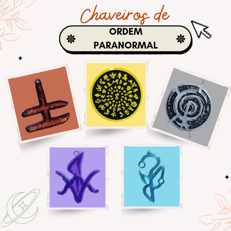 Chaveiro Ordo Realistas - Ordem Paranormal em impressão 3D.