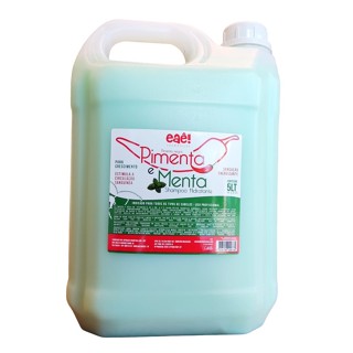 Shampoo Lavatório Pimenta e Menta 5L Extratos Naturais Limpeza Profissional - Mais Rendimento Eaê Cosméticos
