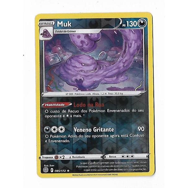 Pokemon Muk Reverse Foil Espada e Escudo Astros Cintilantes