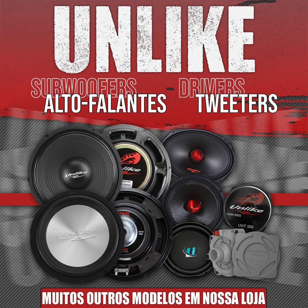 Detalhes do Super Tweeter Unlike 100 Watts RMS Som 8 Ohms - Agudo p/ Caixa Trio Para Carro