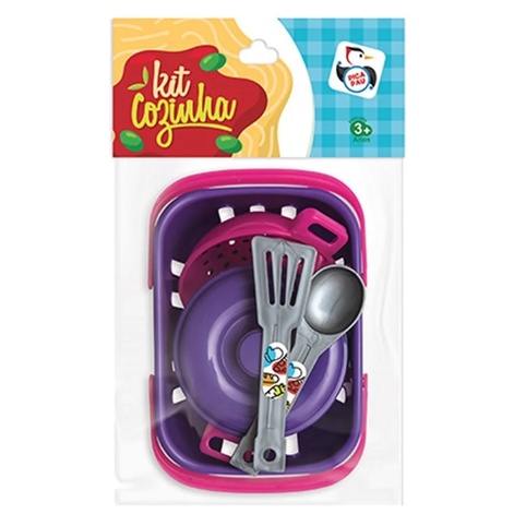 Kit Cozinha Conjunto Panelinha Cestinha Acessórios Infantil