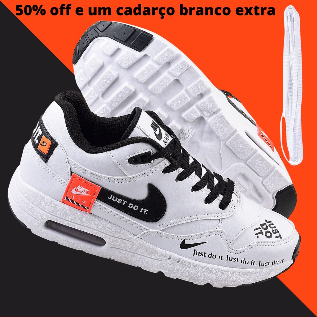 Tenis Air Max 90 Just do It Nike Branco e Preto e Outras Cores