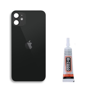 Tampa Vidro Traseira Compativel Com iPhone 11 Preto + Cola