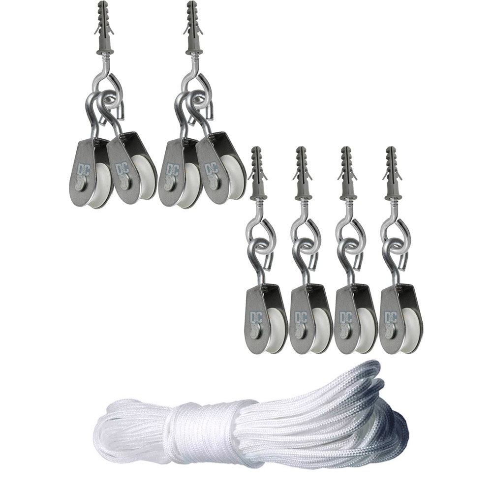 Kit Roldanas Carretilhas Reposição  Para Varal de Teto de Apartamento e Casa