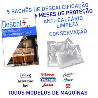 5 Descalcificante Cafeteiras 3 Corações Dolce Nespresso