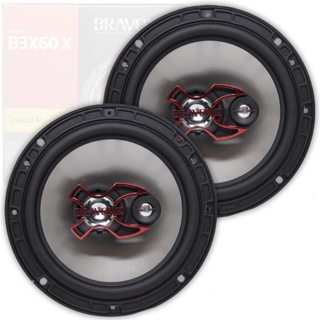 Par Alto Falantes Bravox B3X60X 6" Polegadas Triaxial 100w 4 Ohms em Oferta na Shopee