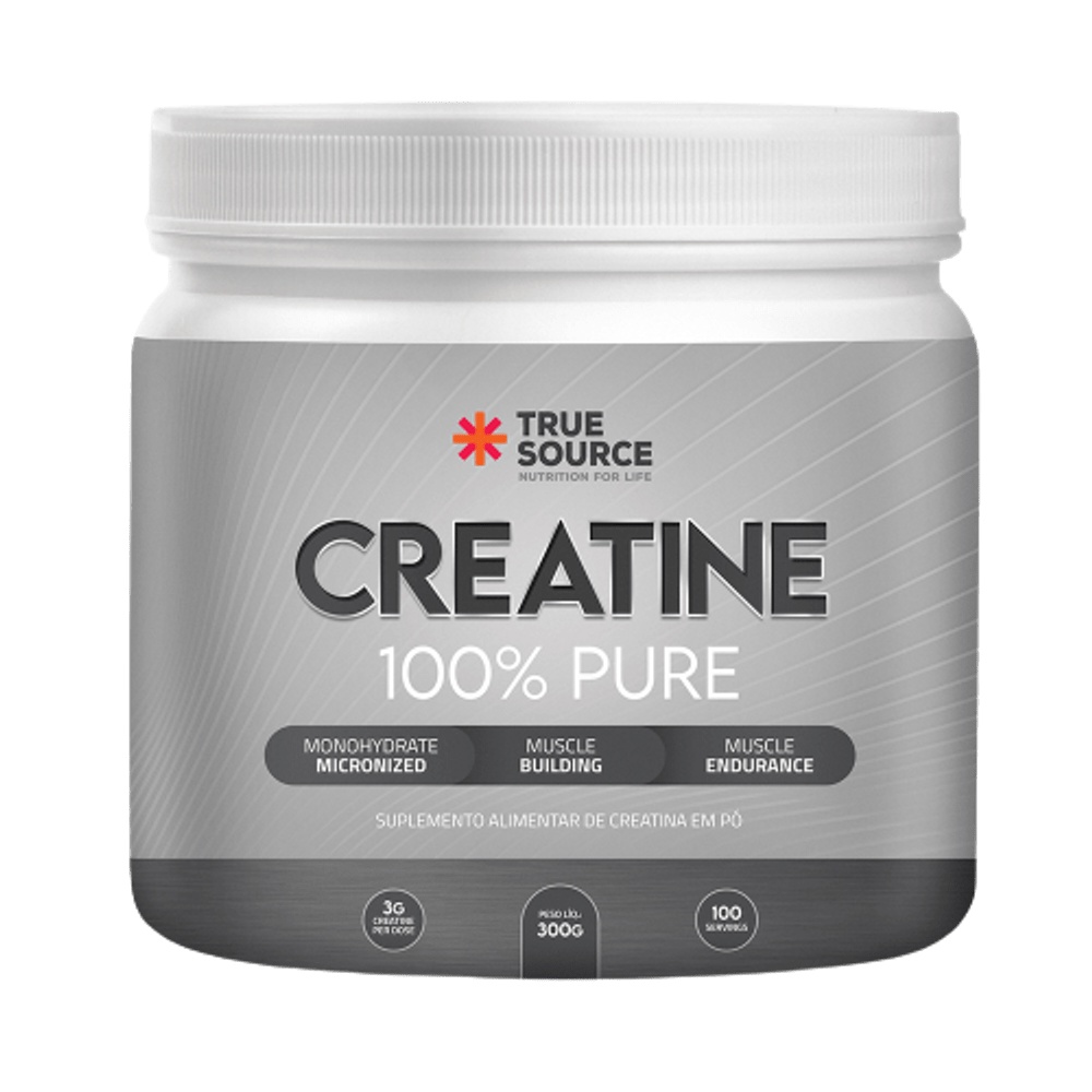 Creatine 100% Pure 300g True Source - Creatina Monoidratada Micronizada