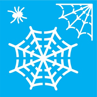 Stencil para Pintura Teia de Aranha - Tamanho 17x17 cm em Oferta na Shopee