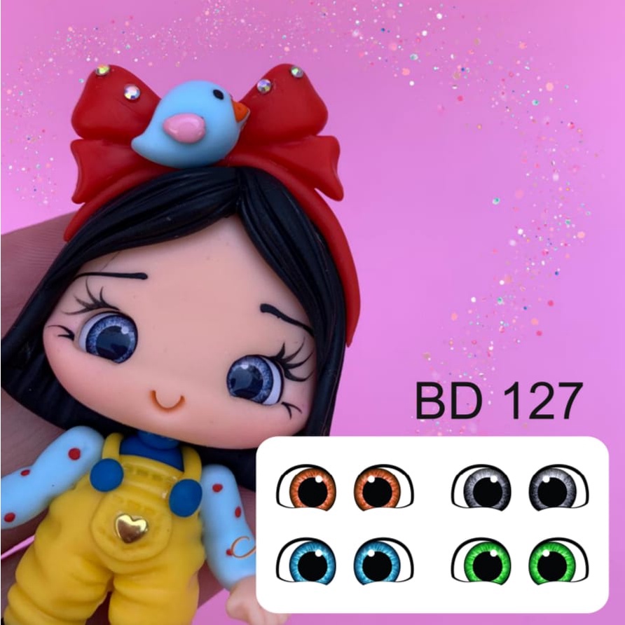 BD127 - ADESIVOS DE OLHOS RESINADOS em Oferta na Shopee