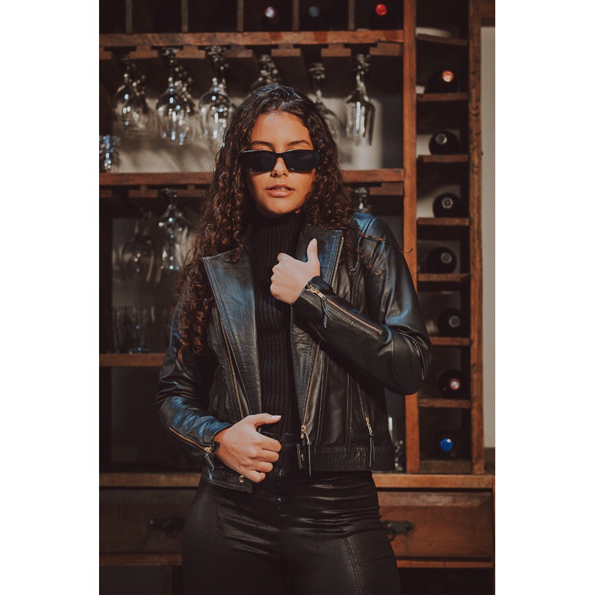 Jaqueta Feminina De Couro 100% Bovino Legítimo 215 COURO ORIGINAL COM GARANTIA DE 5 ANOS SOB MEDIDA