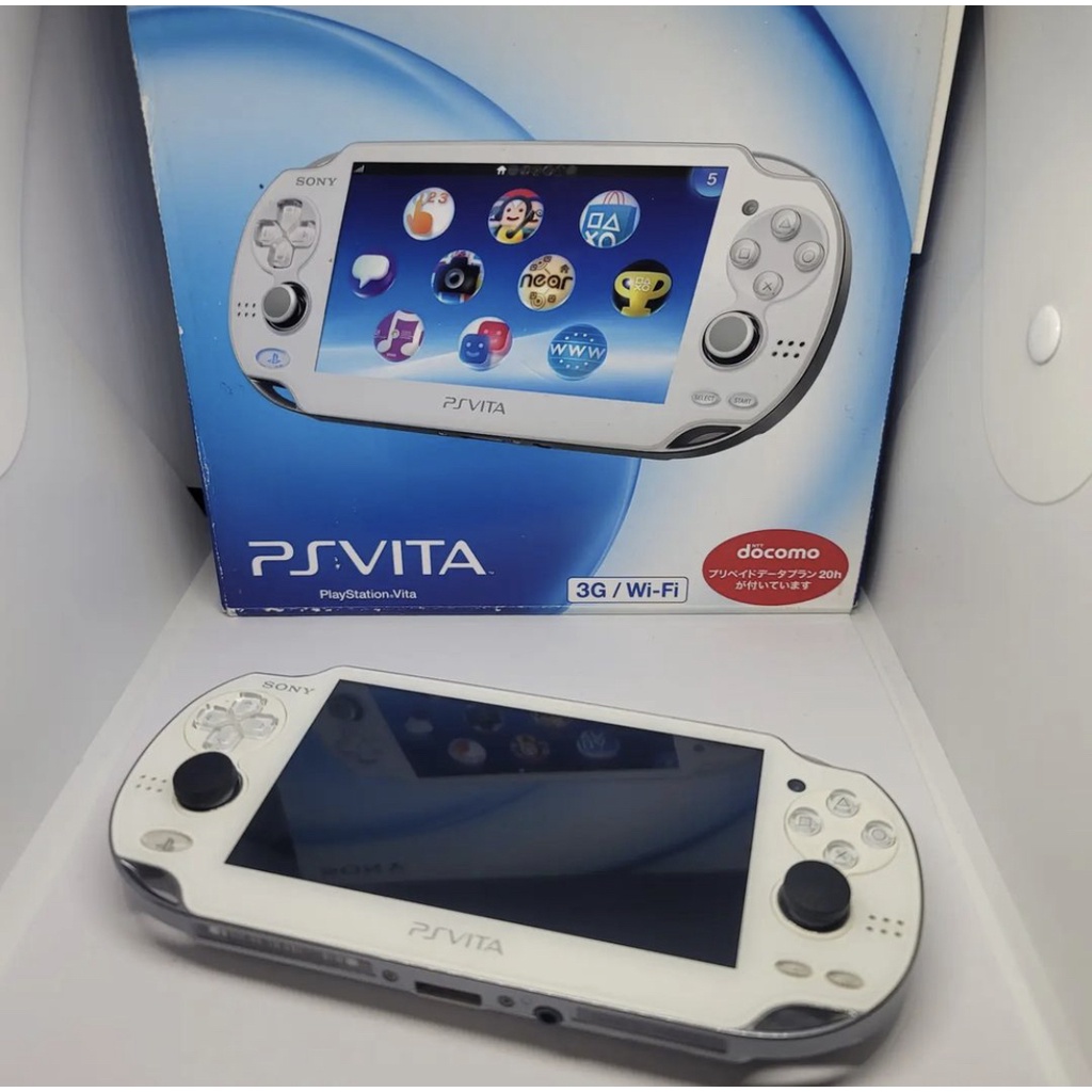 Sony PS Vita PCH1001 White Console W/16 GB Memory Card! Escorrega o