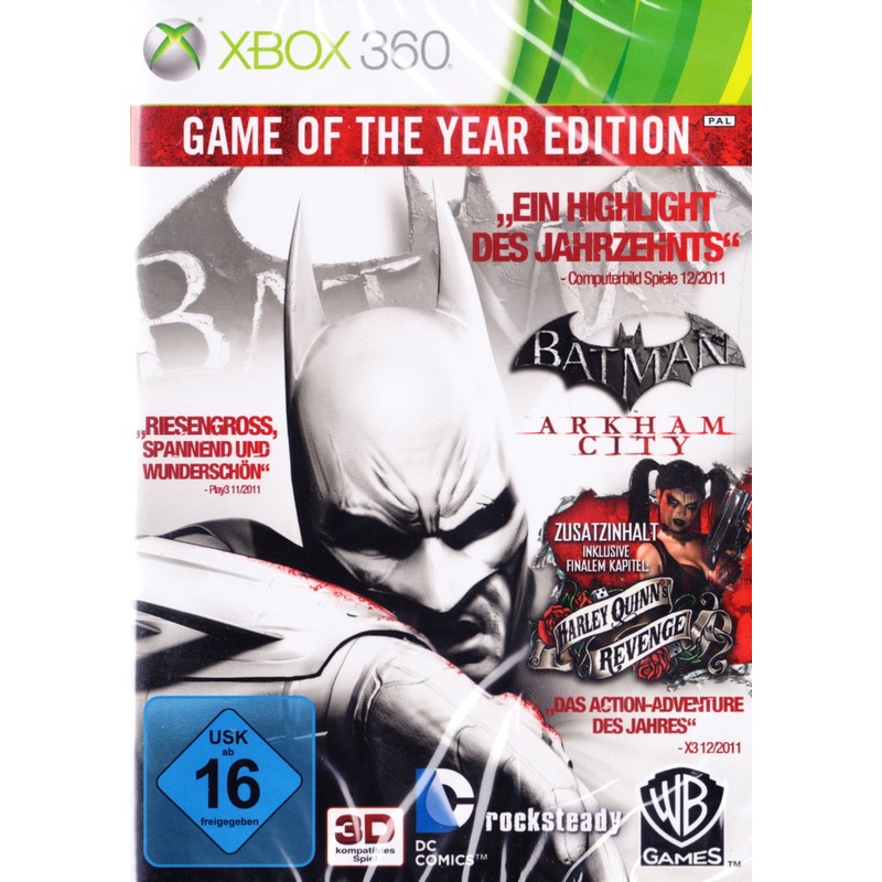 BATMAN ARKAN CITY GAME YEARS EDITION XBOX 360 RETRO LT 3.0 ALTERNATIVO (2 DVDS) POR 33,95