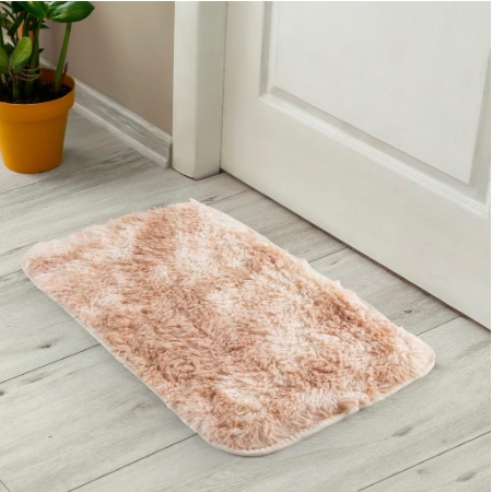 Tapete Peludo para Porta Felpudo Bege Mesclado 40cm x 60cm Antiderrapante Shaggy - Várias Cores em Oferta na Shopee