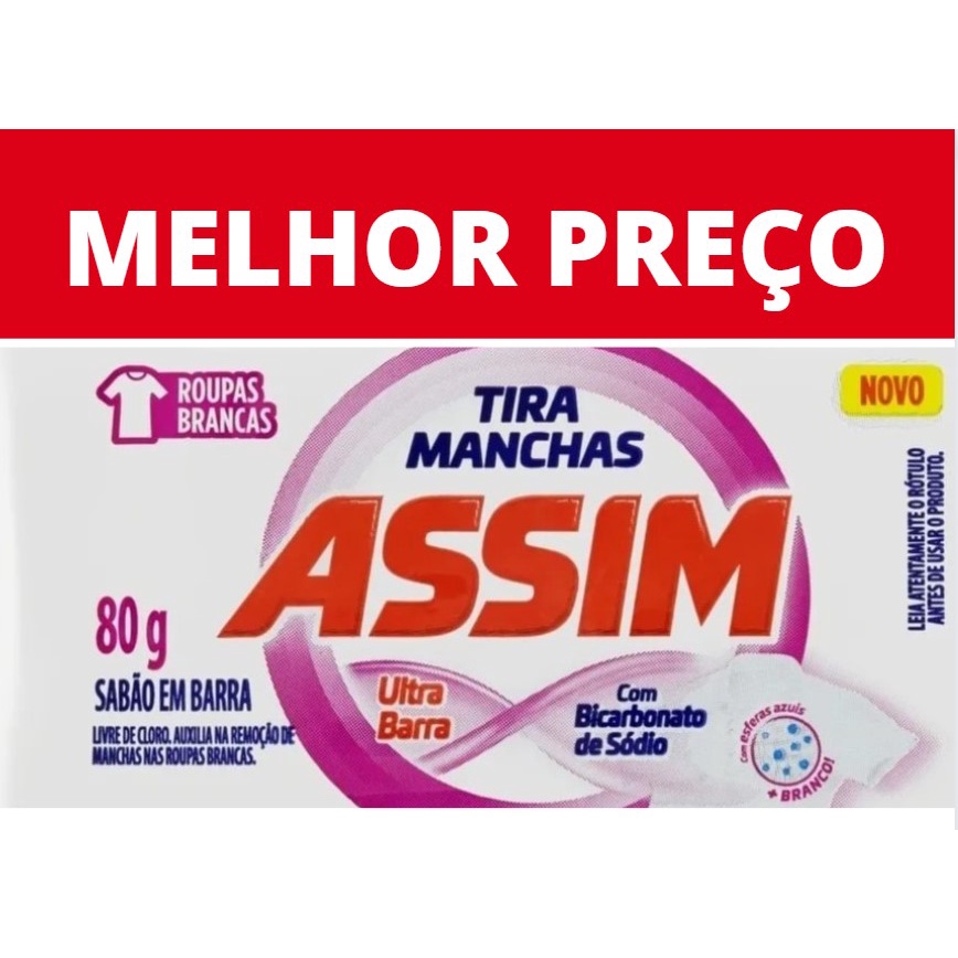 sabao em barra tira manchas roupa branca 80g | Shopee Brasil