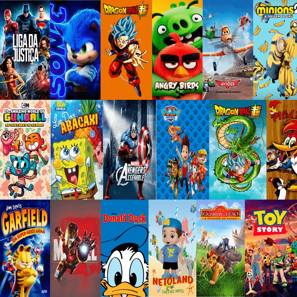 Toalha de Banho Praia Infantil Personagens Meninos e Meninas