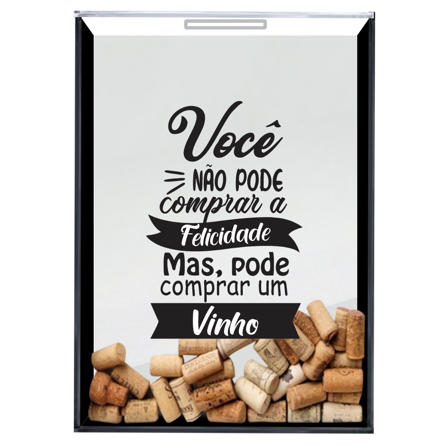 Quadro Acrílico Decoração Porta Rolha De Parede Coleção M2