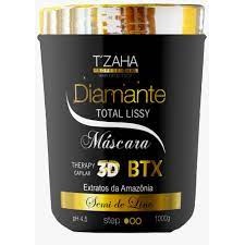 Creme BTX Diamante 3d tzaha profissional 1k Alisamento e Tratamento 100%