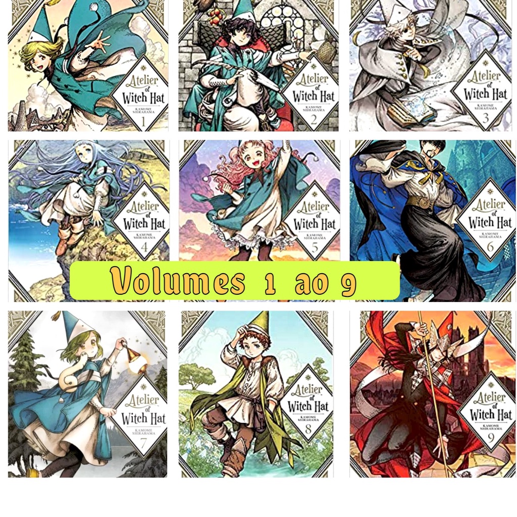 ATELIER OF WITCH HAT Volumes 1,2,3,4,5,6,7,8,9,10,11,12 Mangá ( Novo - Lacrado) Português