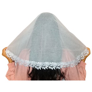 Veu Ccb Renda Branca Flor Delicada N593