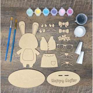 Coelho para montar e pintar 10 uni em Oferta na Shopee