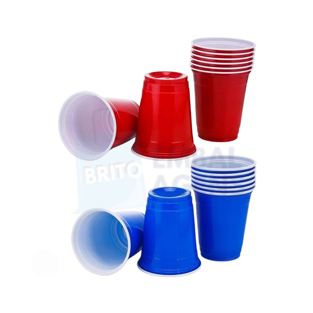 Kit 50un Copo Plástico Para Festa Americano 400ml em Oferta na Shopee