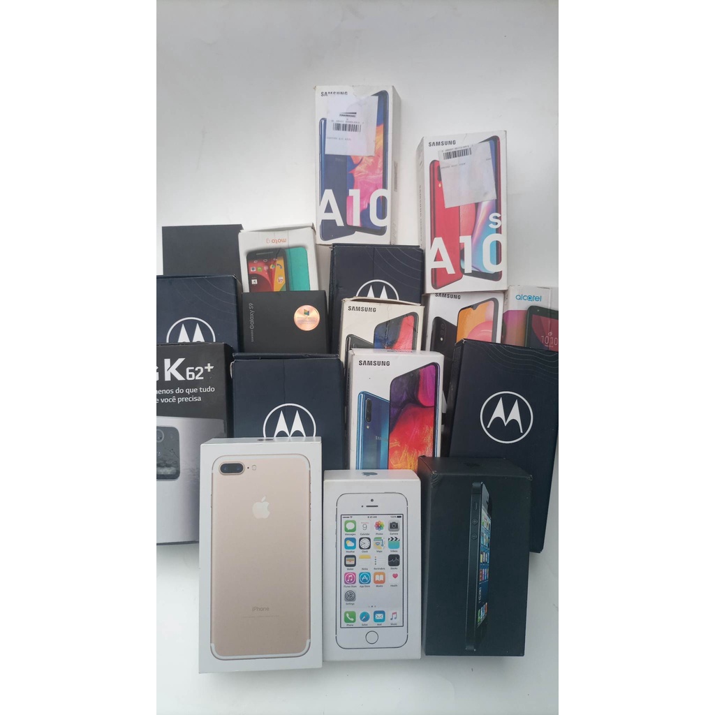Caixas vazias originais de celular ifhone, Motorola, LG
