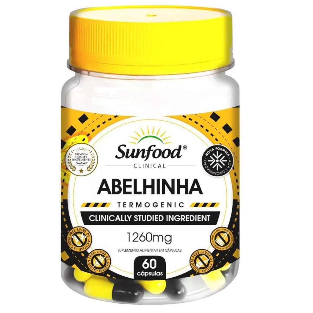 Abelhinha Termogenico 1260mg 60 Caps Sunfood