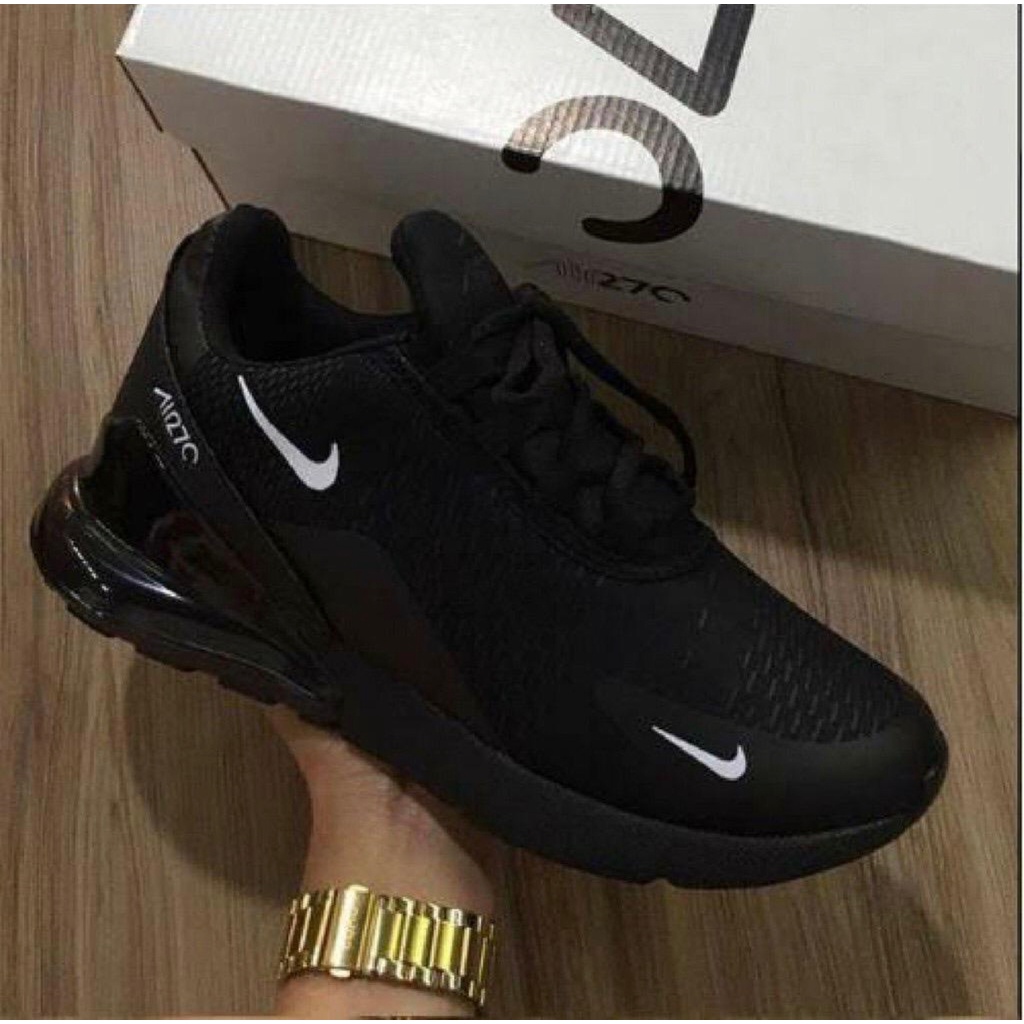 Tênis Air Max 270 Masculino branco preto detalhe em verde agua - airmaxes