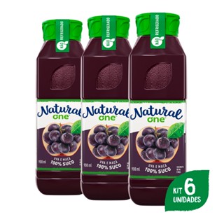 Pack Com 6 Sucos Mistos de Uva e Maçã Ambiente 900ml Natural One