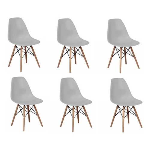 Cadeira De Jantar Elidy Charles Eames Eiffel Estrutura De Cor Cinza Unidades Shopee Brasil
