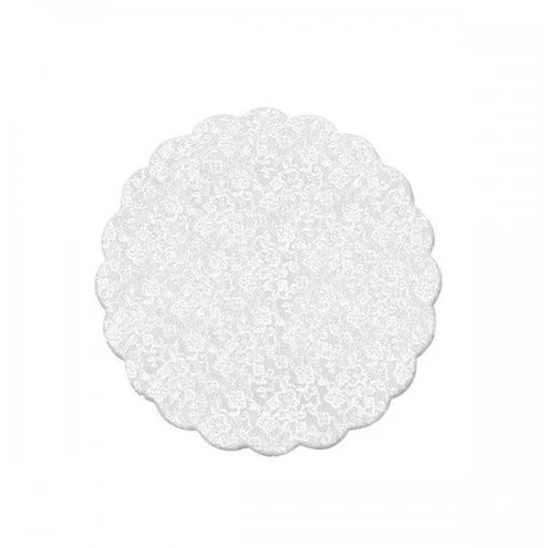 Tapetinho para Doce 7cm Renda Francesa Branco C/100 Cromus