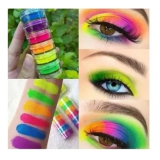 Kit com 6 sombras néon carnaval em Oferta na Shopee