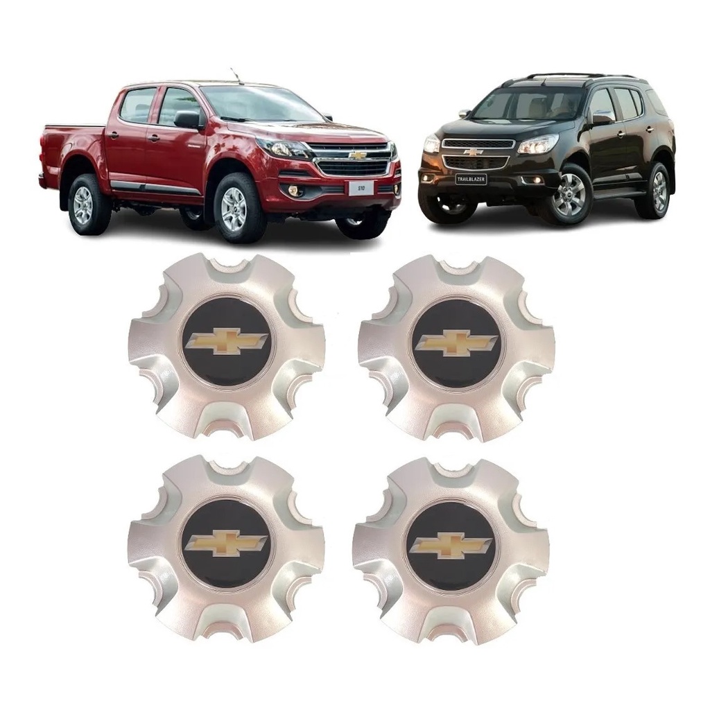 Kit Calota Miolo Roda S10 Trailblazer 2017 2018 2019 2020 Prata