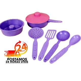 Sonho De Cozinha Kit 7 PEÇAS Panelinha E Talheres De Brinquedo