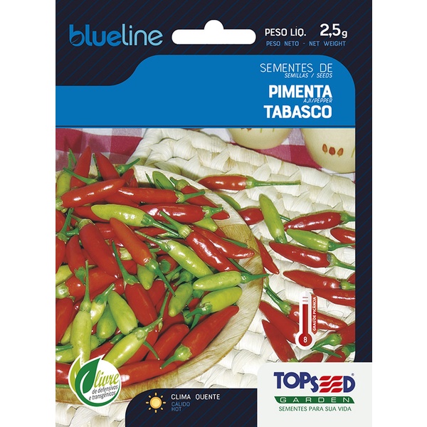Semente Pimenta Tabasco Topseed Garden - Comprar com Melhor Preço em Essenciais para Culinária