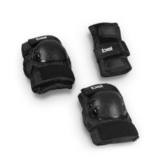 Kit De Proteção Preto Cotoveleira Joelheira Protetor Punho Tamanho G