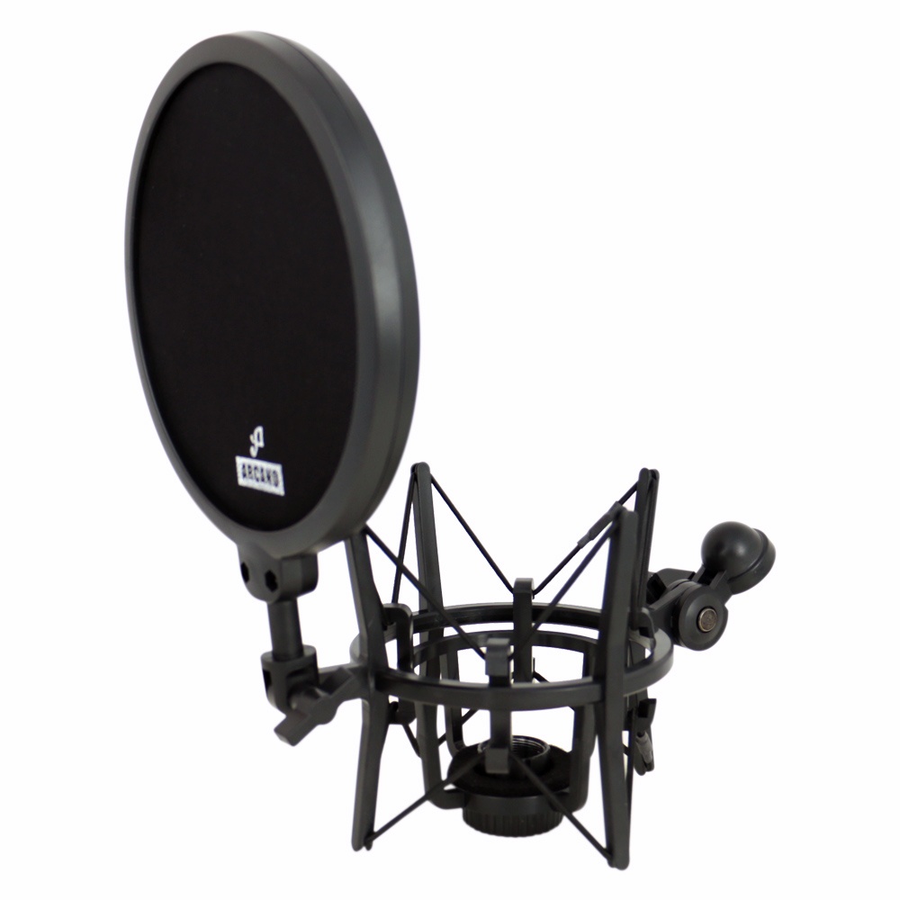 Shock Mount Aranha Com Pop Filter Arcano Mn-2 Rosca Externa