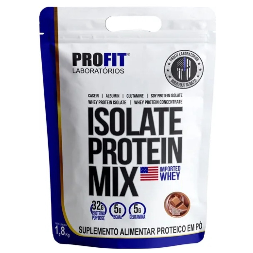 Whey Isolate Protein Mix Pacote 900g ou 1,8kg Profit Labs Importado