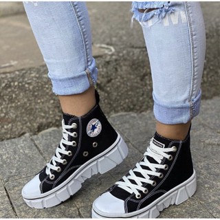 Coturno All Star Converse Tratorado Cano Alto Feminino Lançamento De Inverno!!