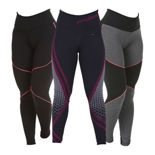 KIT 3 Leggings Diversas Não Fica Transparente Fitness/Academia