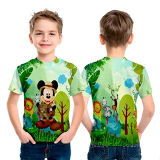 Camiseta Básica Infantil - Mickey Safari