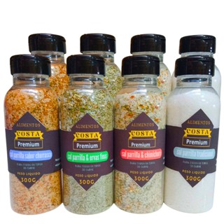 kit para churrasco completo com 8 sal parrila para churrasco com 300g