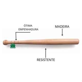 Taco De Baseball Beisebol Madeira Maciça 68cm