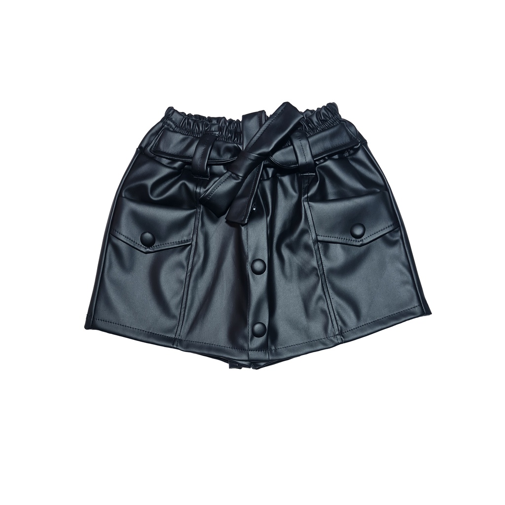 Short Saia Infantil Menina Couro Ecológico Mini Diva Couro Fake Courino