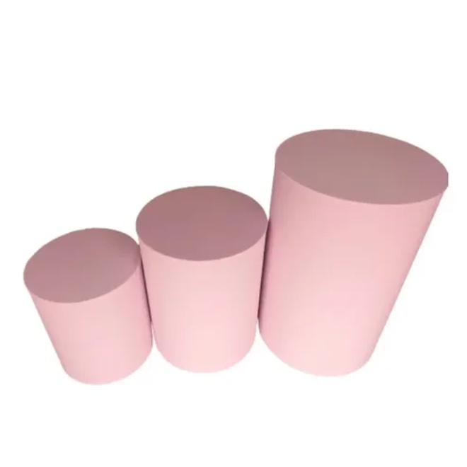 TRIO DE CAPAS PARA MESA CILINDRO FESTA VESTE FACIL COR ROSA CANDY em Oferta na Shopee