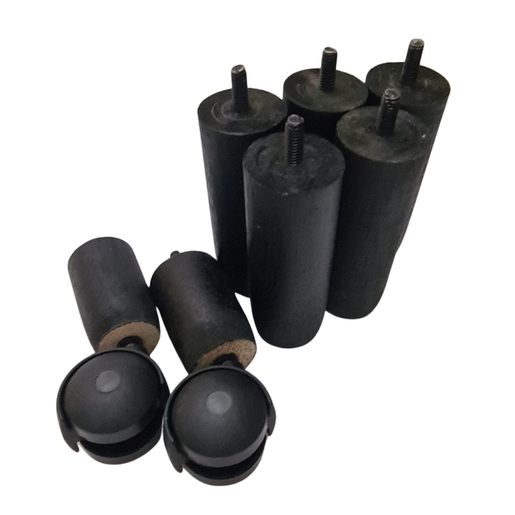 Pés De Madeira Para Camas Box Casal 5 Pés Fixos 2 Rodas 12cm