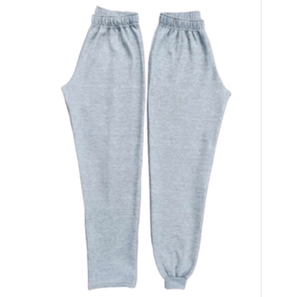 Calça moletom careca sem bolsos visita presídio sem felpas cor cinza mescla com barra reta ou punhos em Oferta na Shopee